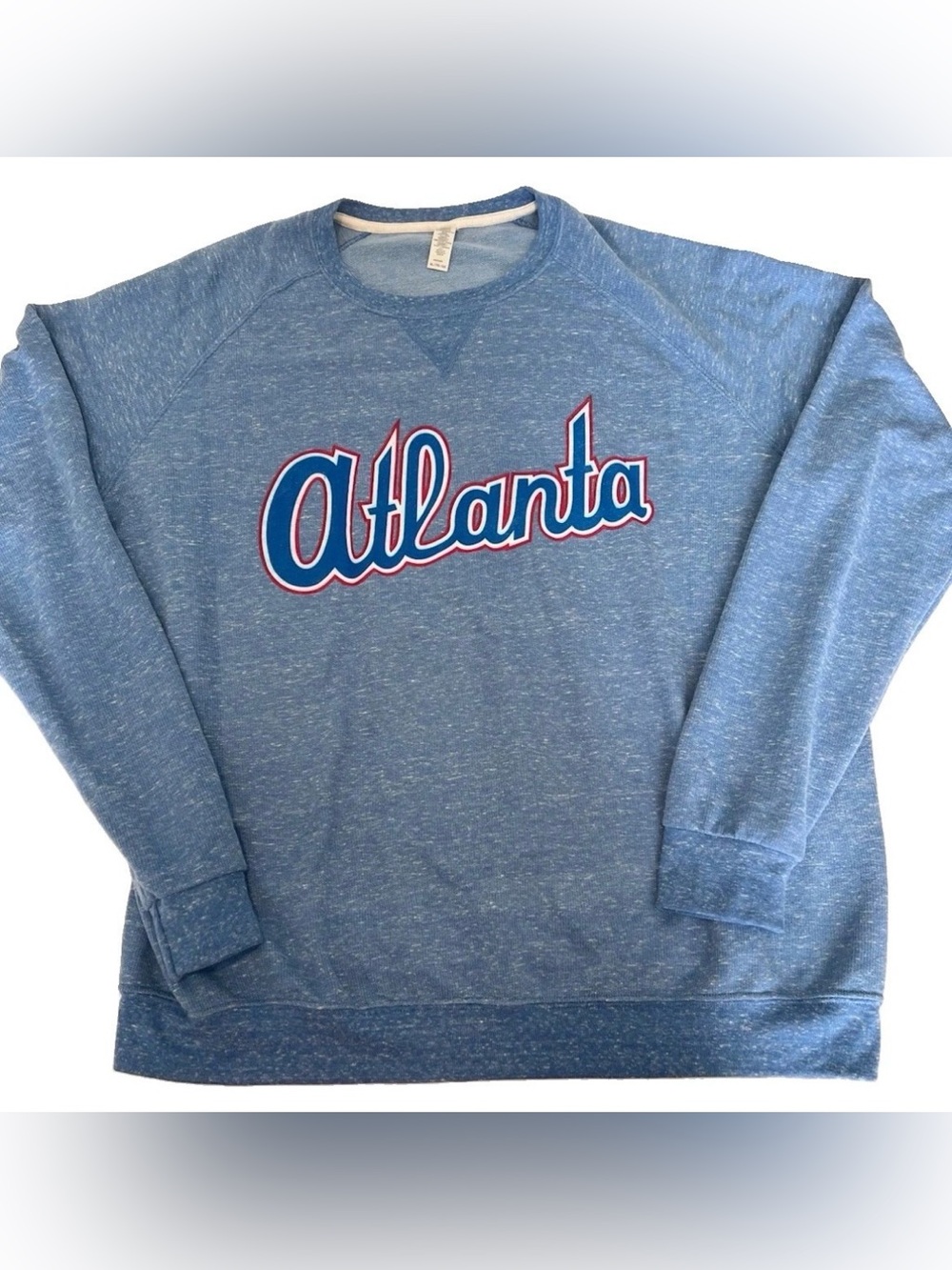 Atlanta Braves Throwback Lightweight Sweatshirt Sweater Men’s XL Blue